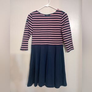 Polo Ralph Lauren Girls Fit And Flare Dress With Tie For Waist